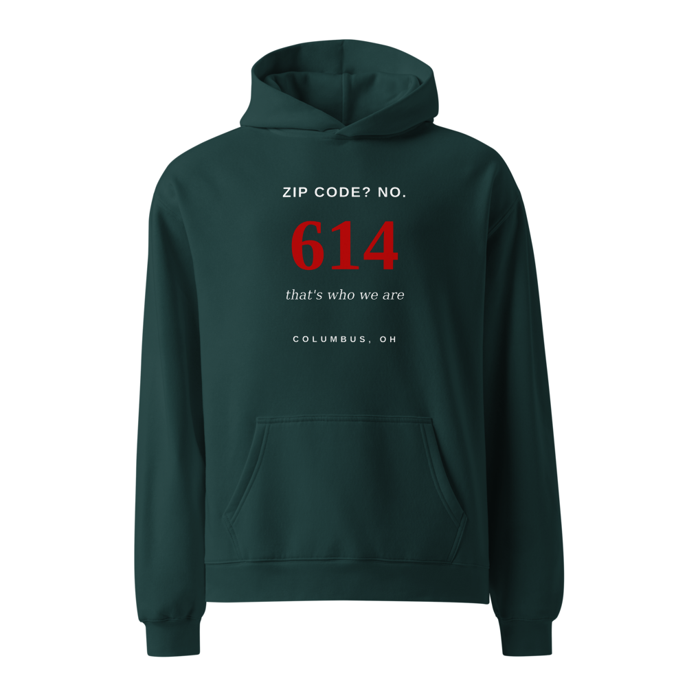 Hoodie Pine Green front