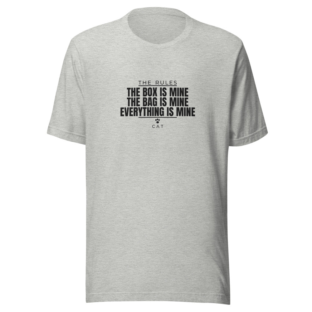Tee that says Everything Is Mine The Bag Is Mine