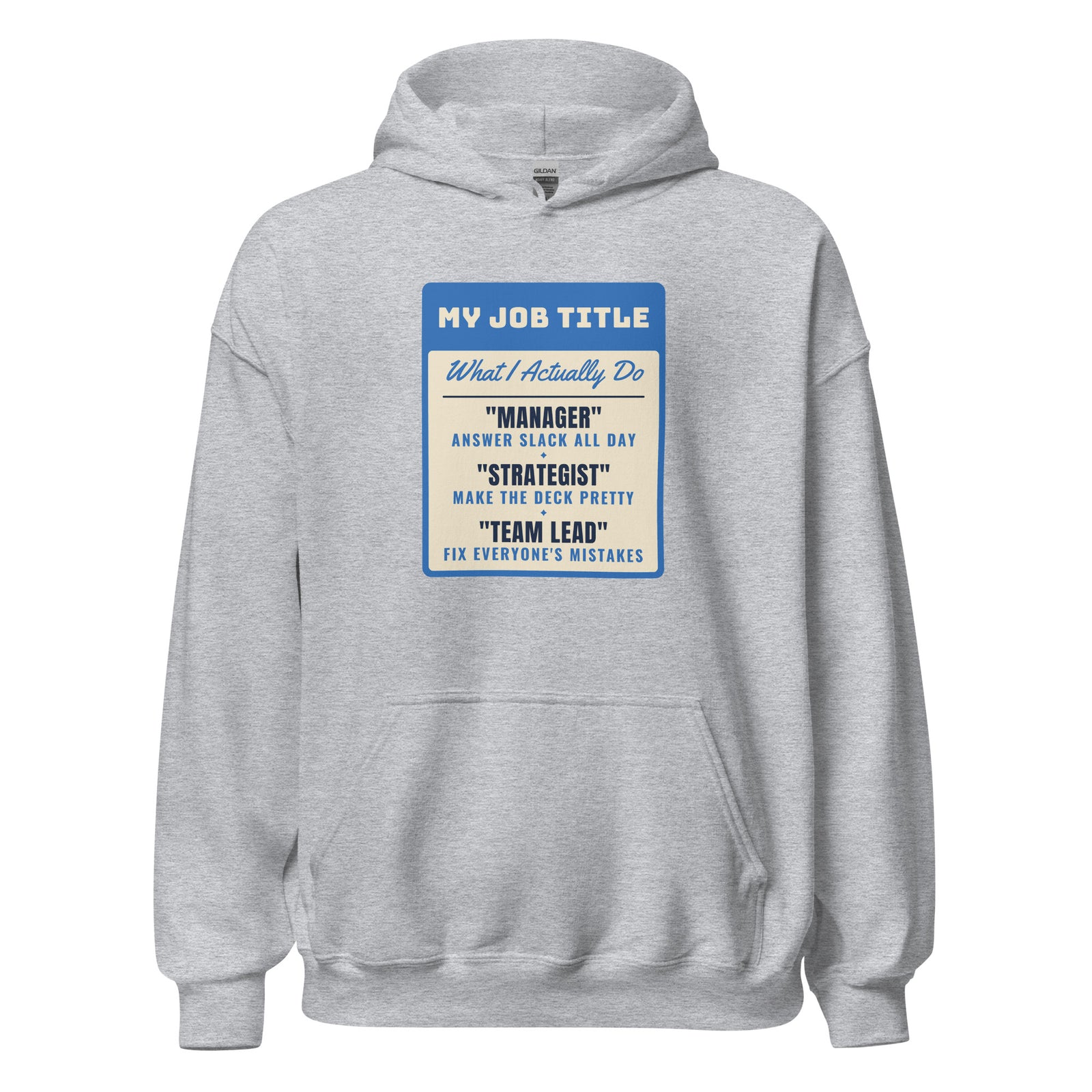 Fix Everyone's Mistakes Answer Slack All Day – Hoodie – Heather Grey