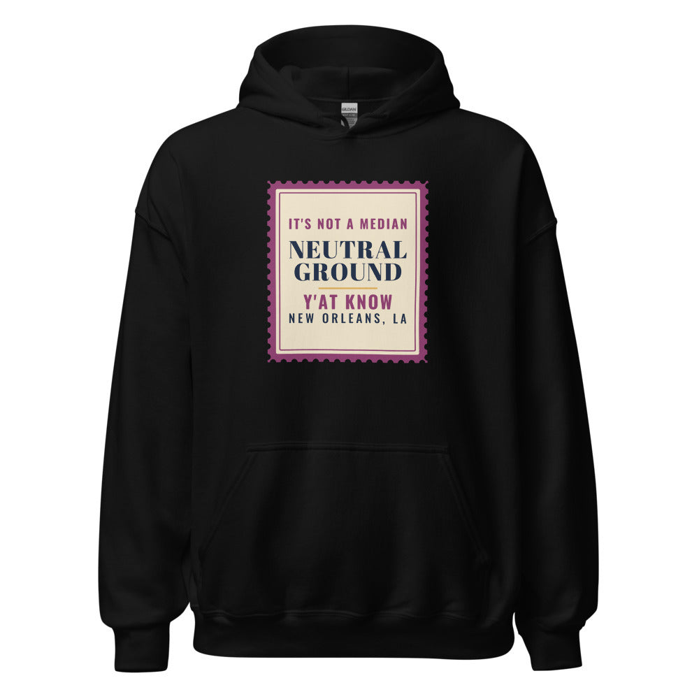New Orleans It's Not a Median Neutral Ground – Hoodie – Black