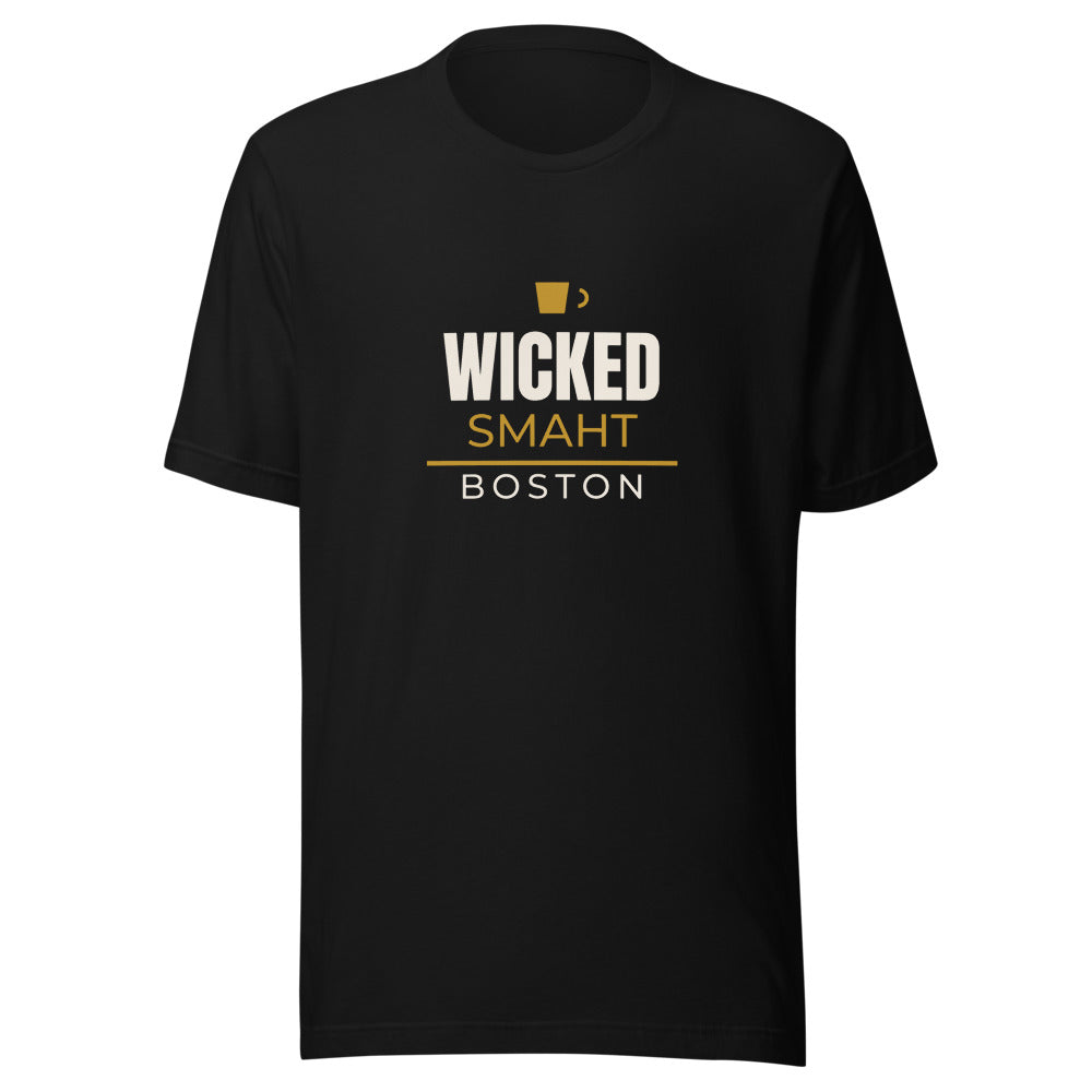 Boston tee that says Wicked Smaht.