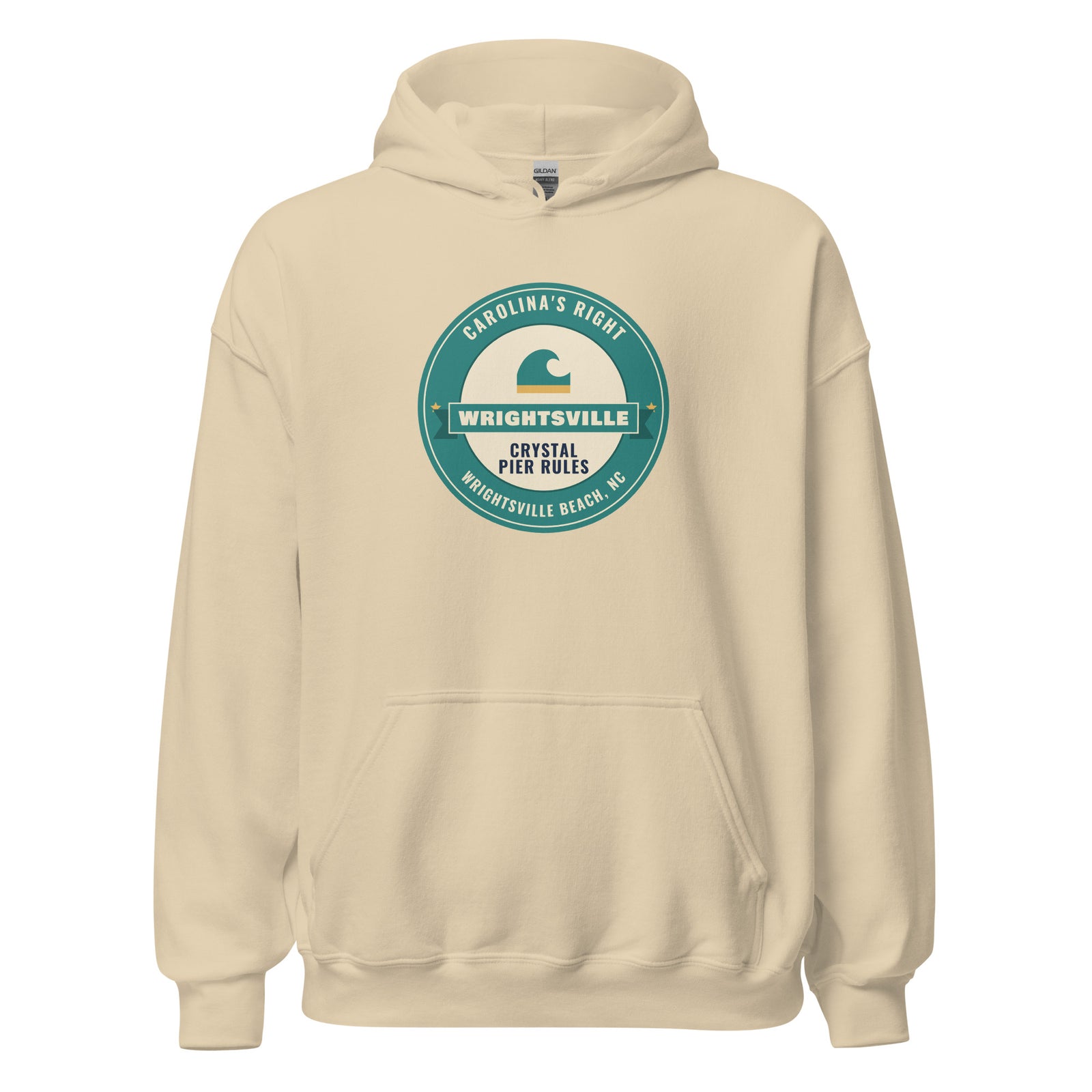 Wrightsville Beach Carolina's Right Crystal Pier Rules – Hoodie – Sand