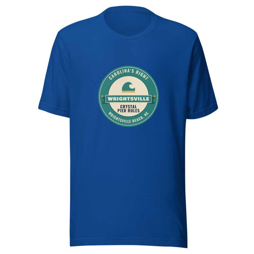 Wrightsville Beach Carolina's Right Crystal Pier Rules – Tee – Royal