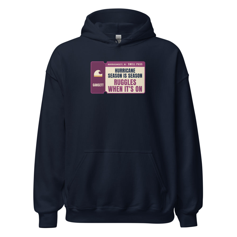 Narragansett Hurricane Season Is Season Ruggles When It's On – Hoodie – Navy