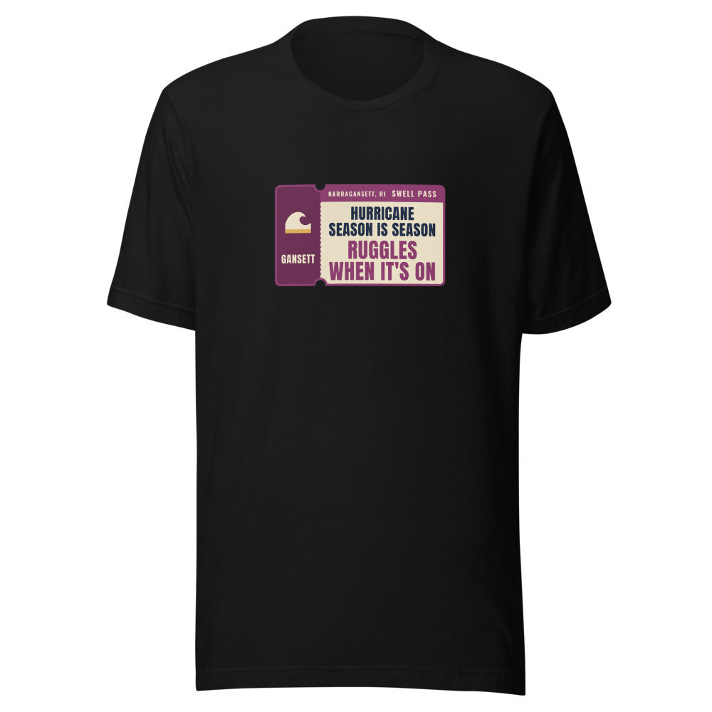 Narragansett Hurricane Season Is Season Ruggles When It's On – Tee – Black