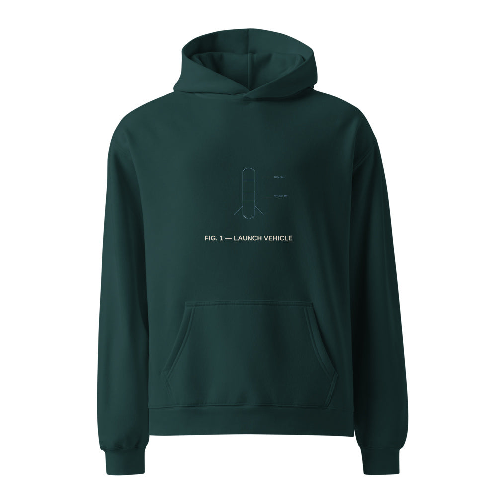 Hoodie Pine Green front