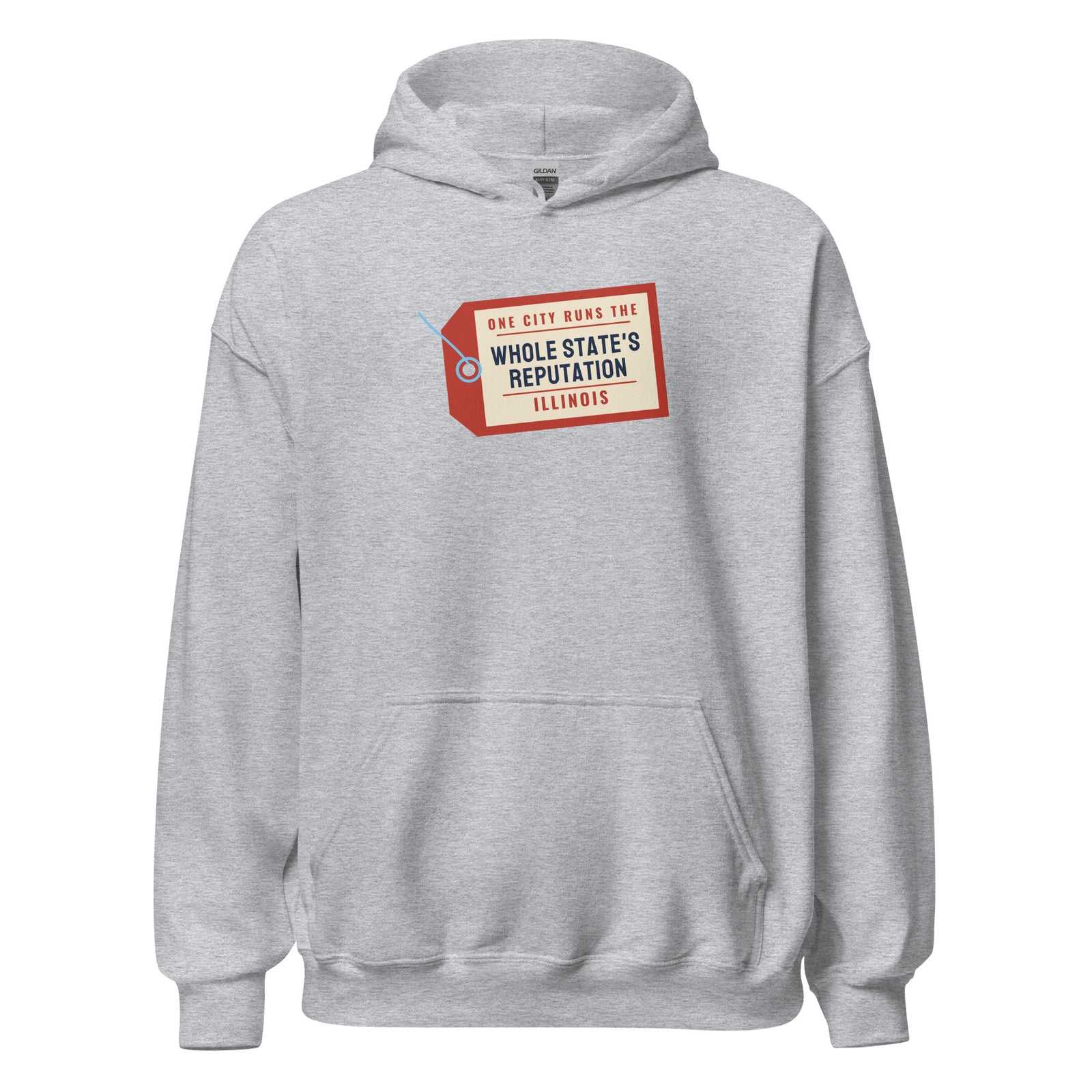 Illinois One City Runs The Whole State's Reputation – Hoodie – Heather Grey