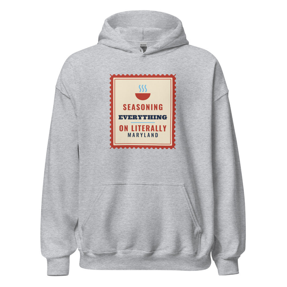 Maryland Seasoning On Literally Everything – Hoodie – Heather Grey