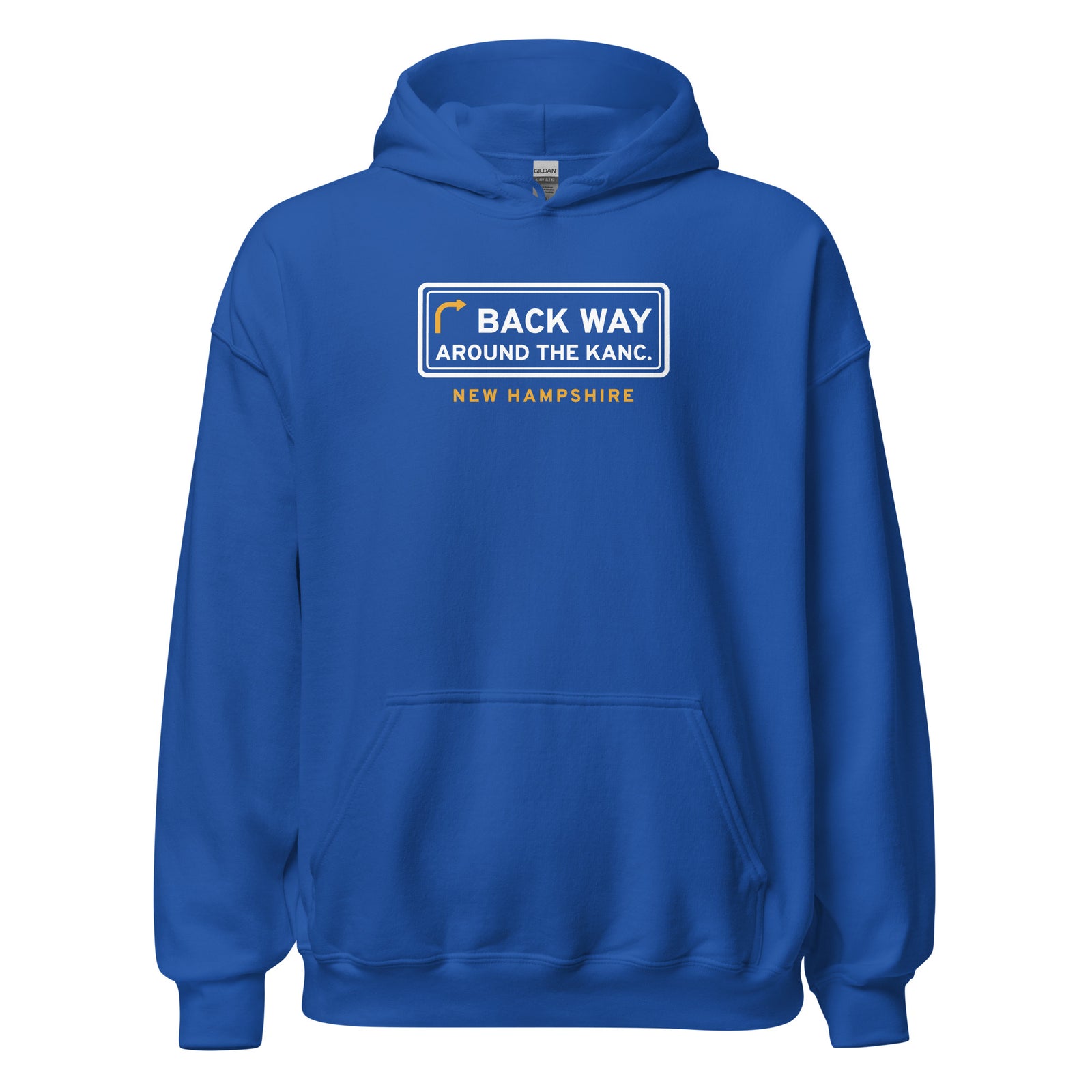 New Hampshire Back Way Around The Kanc. – Hoodie – Royal