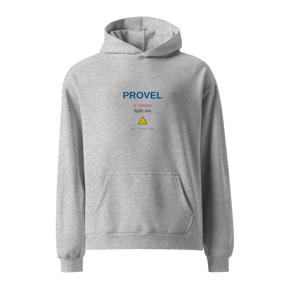 St. Louis local-pride hoodie alternate color, white studio chest print | Kreativ