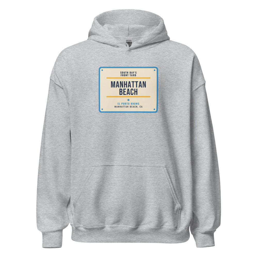 Manhattan Beach South Bay's Front Yard El Porto Knows – Hoodie – Heather Grey