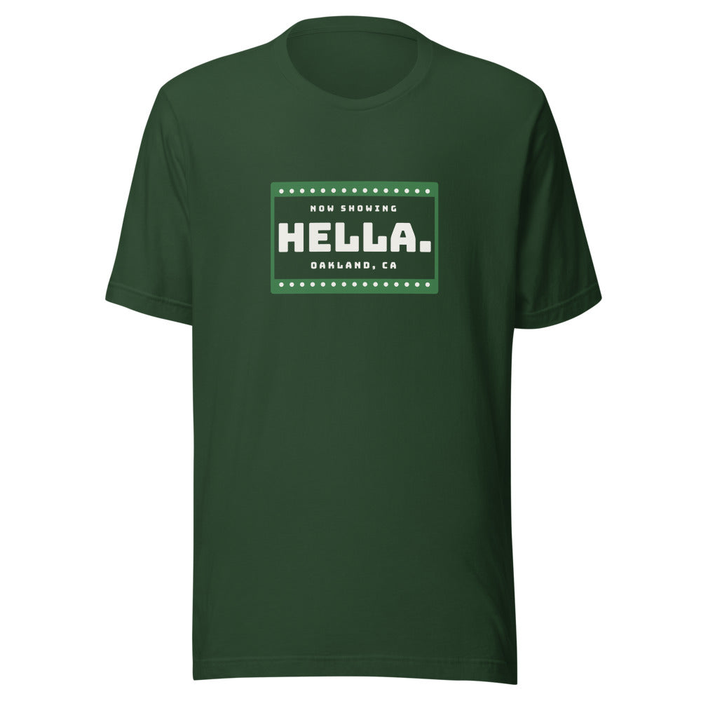 Oakland tee that says Hella.
