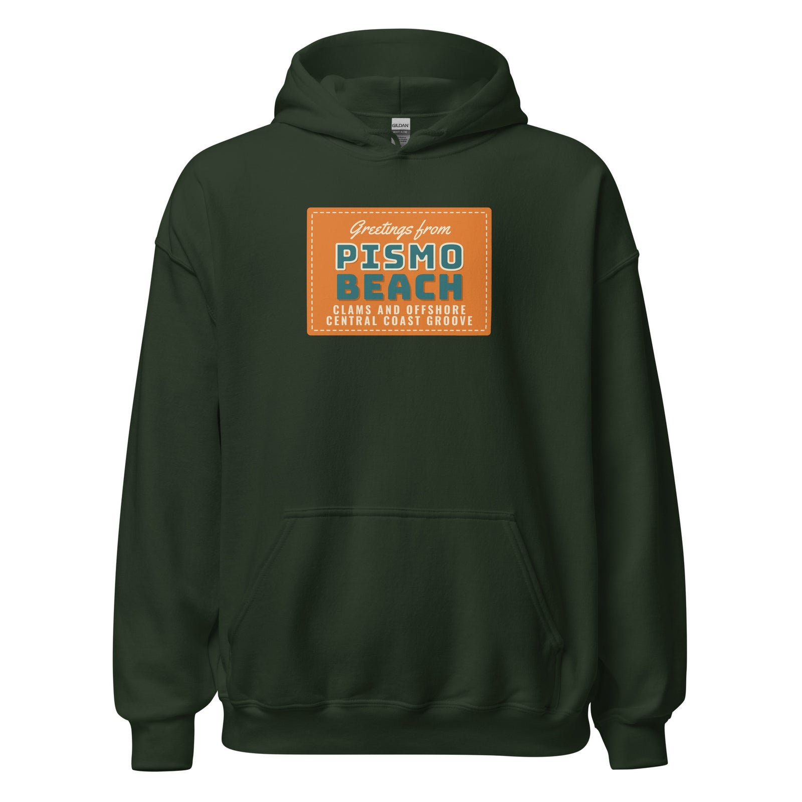 Pismo Beach Clams and Offshore Central Coast Groove – Hoodie – Forest