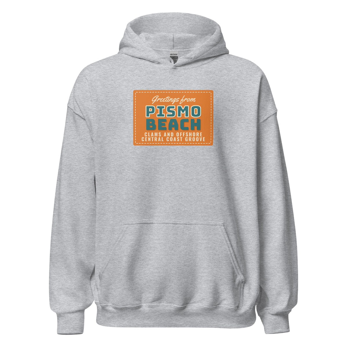 Pismo Beach Clams and Offshore Central Coast Groove – Hoodie – Heather Grey