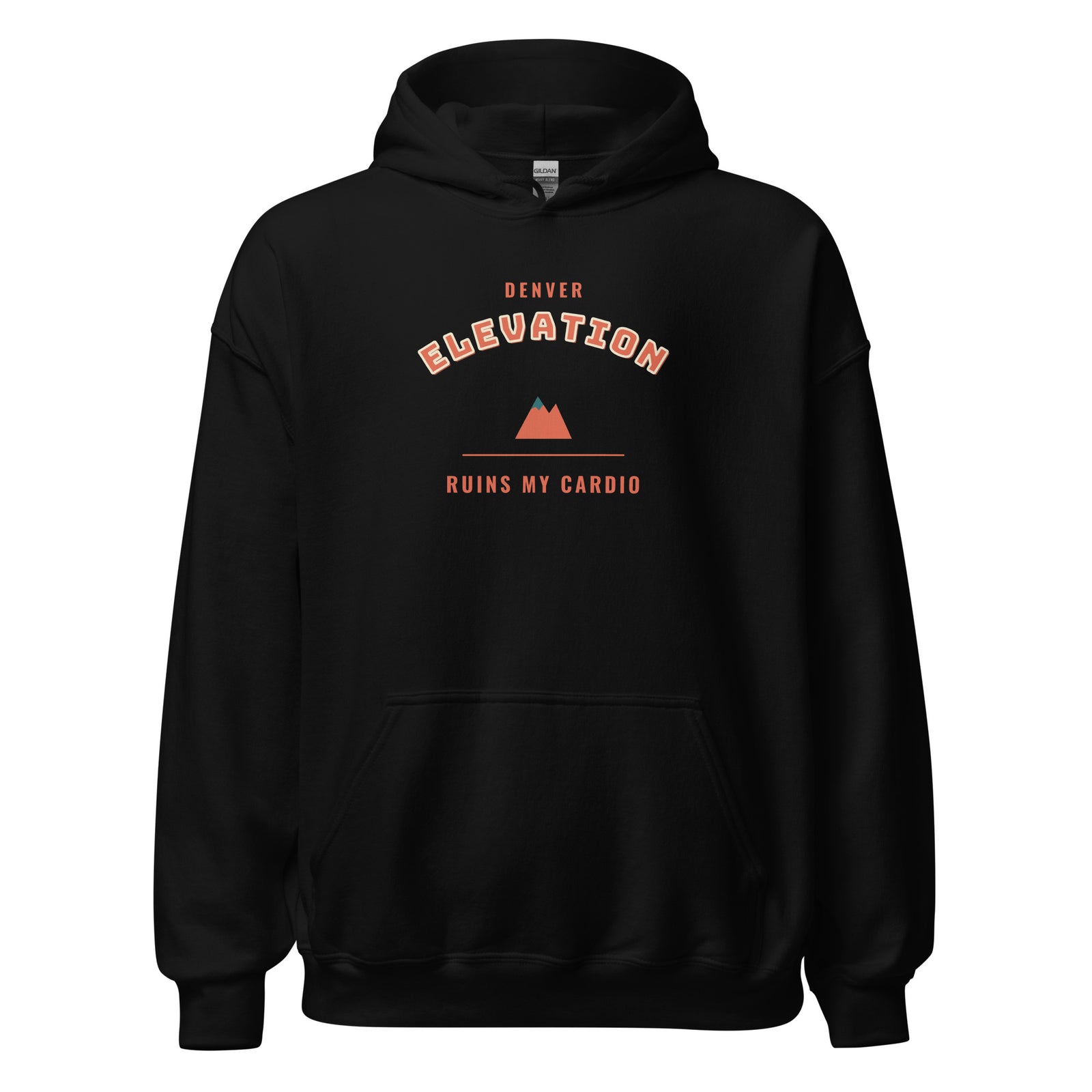 Denver Elevation Ruins My Cardio – Hoodie – Black