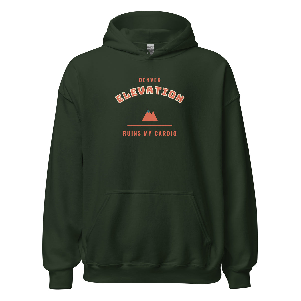 Denver Elevation Ruins My Cardio – Hoodie – Forest