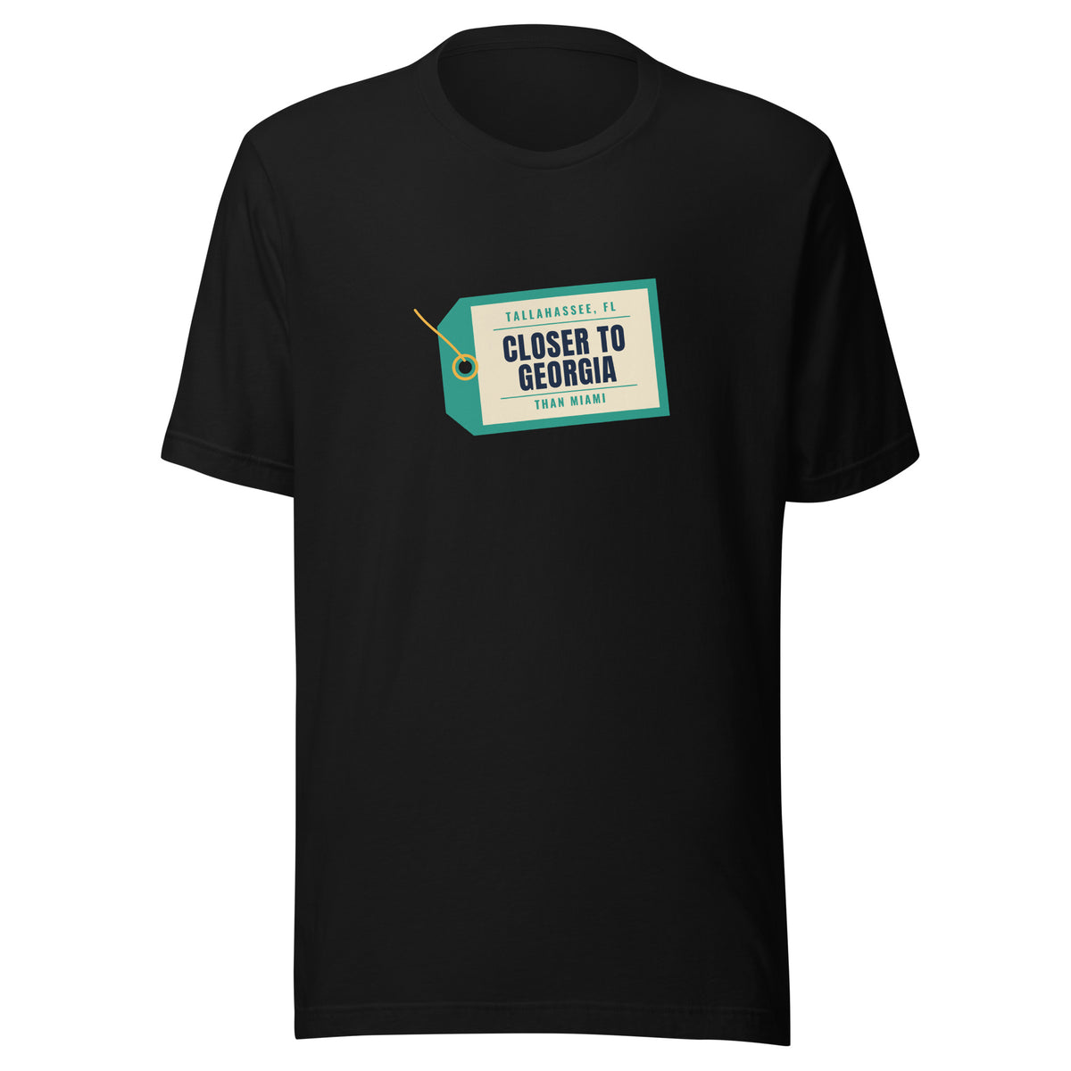Tallahassee Closer To Georgia Than Miami – Tee – Black