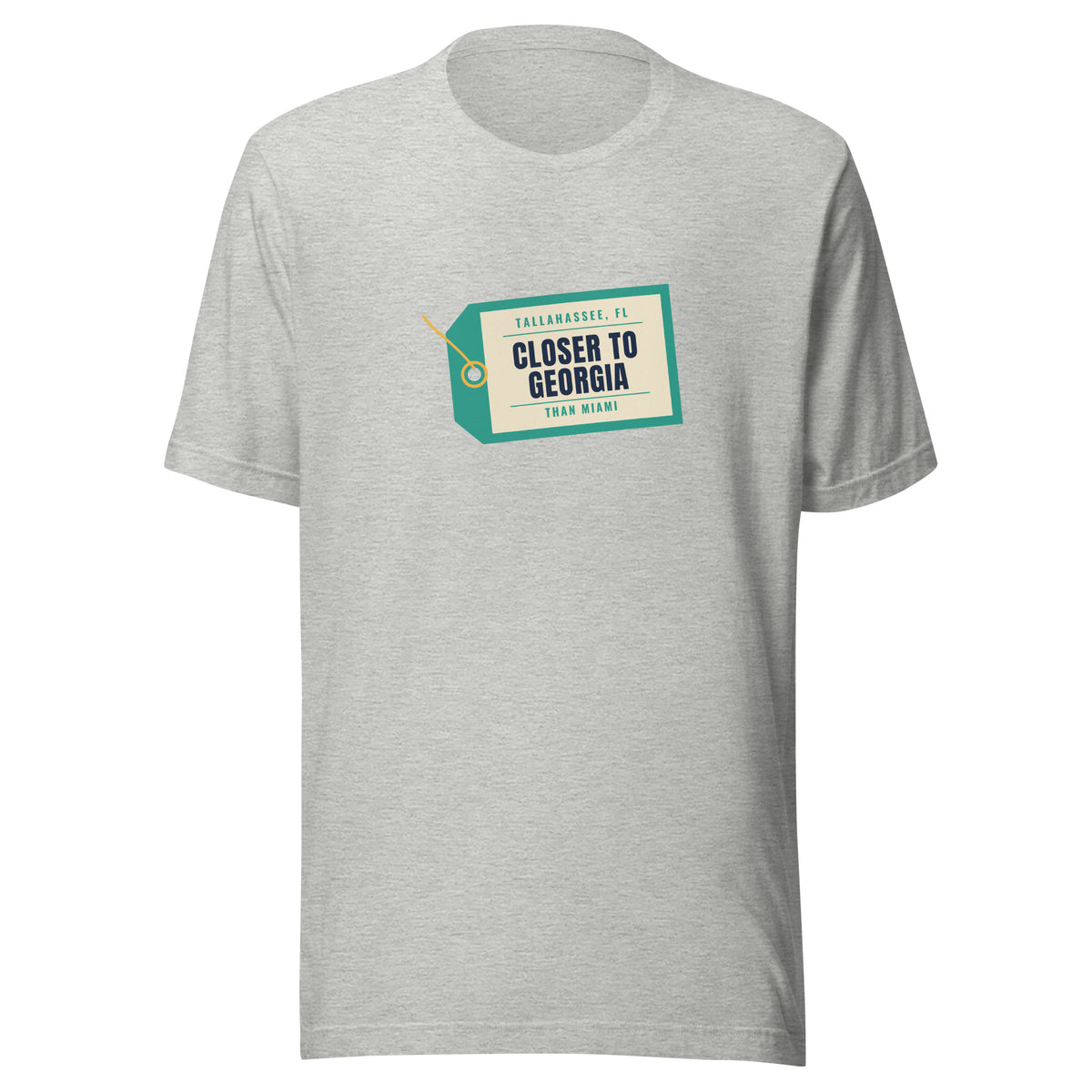 Tallahassee Closer To Georgia Than Miami – Tee – Heather Grey