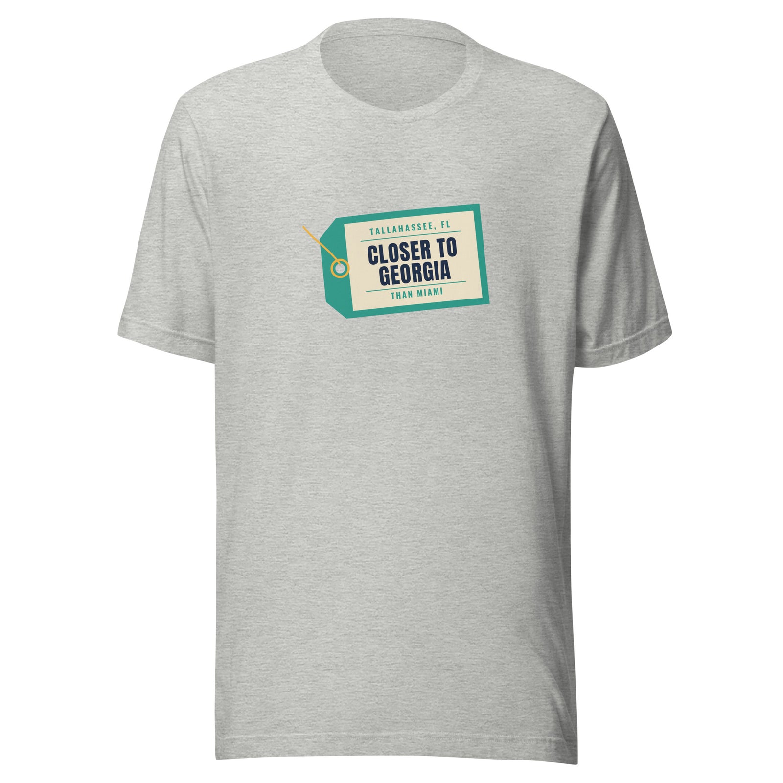 Tallahassee Closer To Georgia Than Miami – Tee – Heather Grey