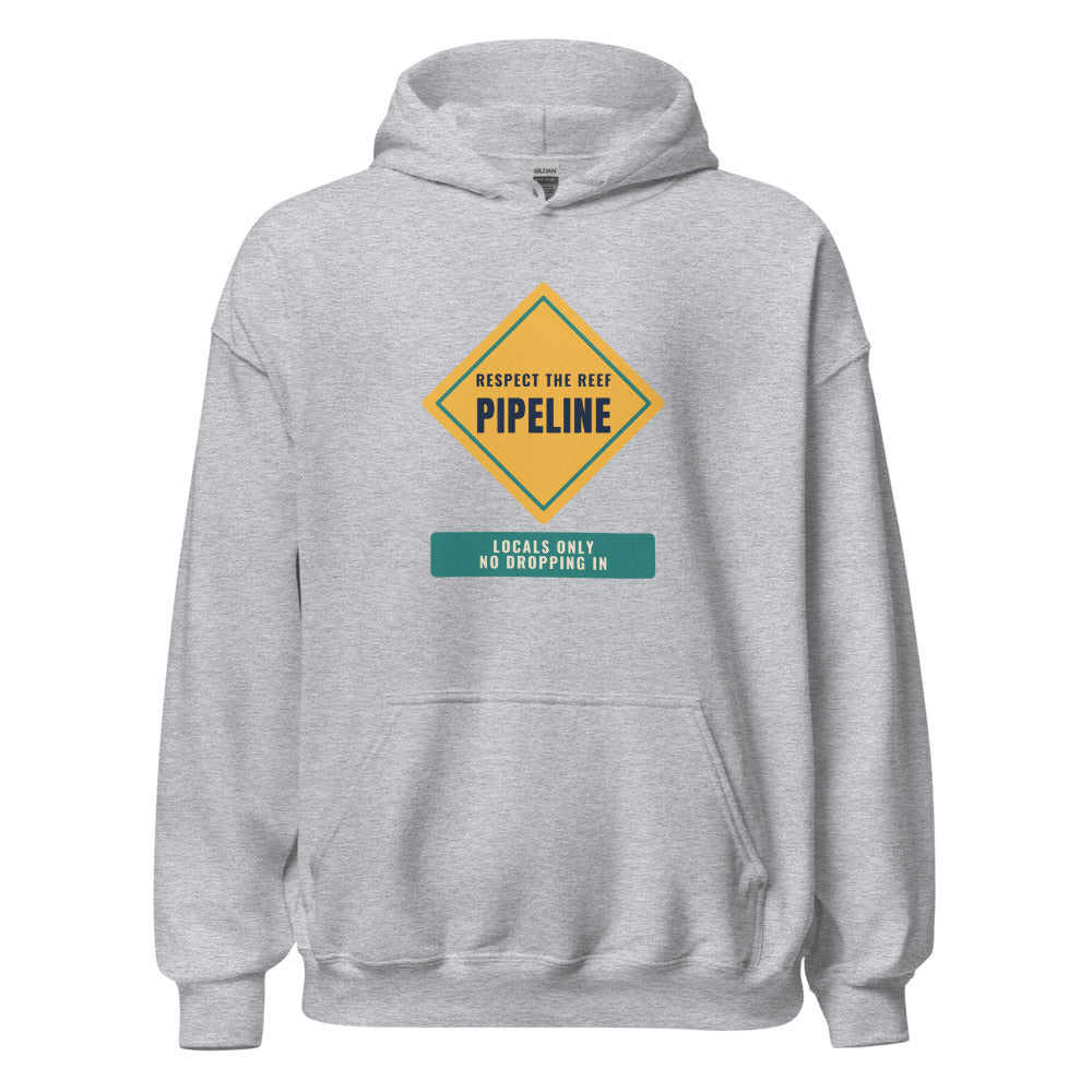 Pipeline Respect the Reef Locals Only No Dropping In – Hoodie – Black