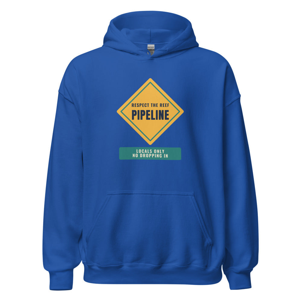 Pipeline Respect the Reef Locals Only No Dropping In – Hoodie – Royal