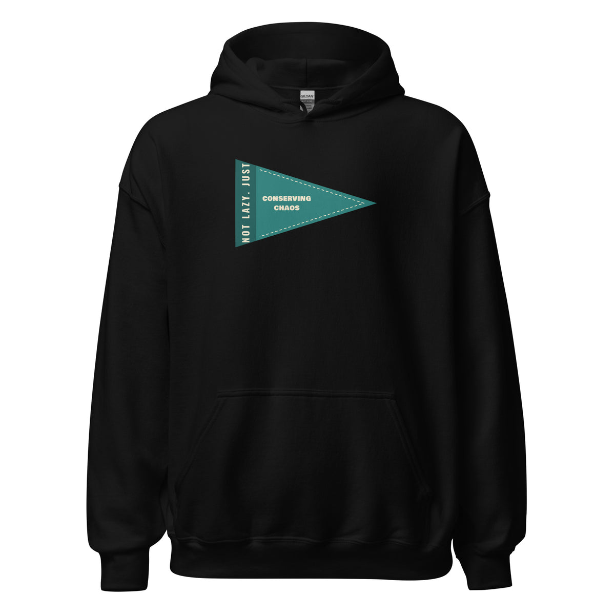 Not Lazy Conserving Chaos – Hoodie – Black