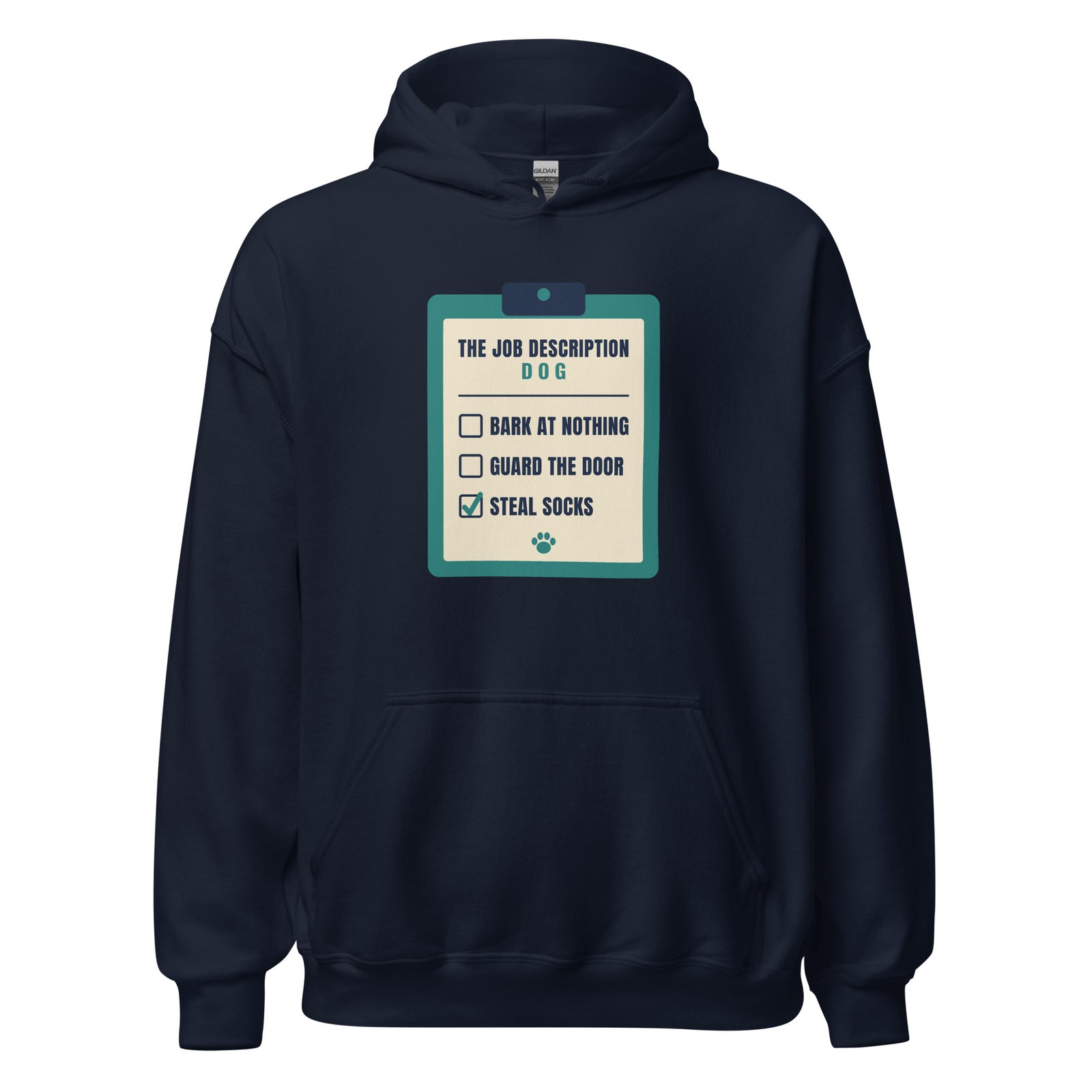 The Job Description Bark At Nothing – Hoodie – Navy