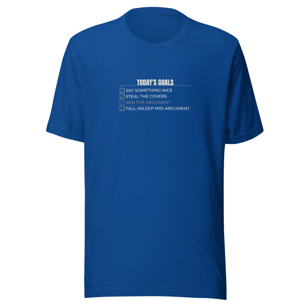 Tee that says Fall Asleep Mid Argument Say Something Nice