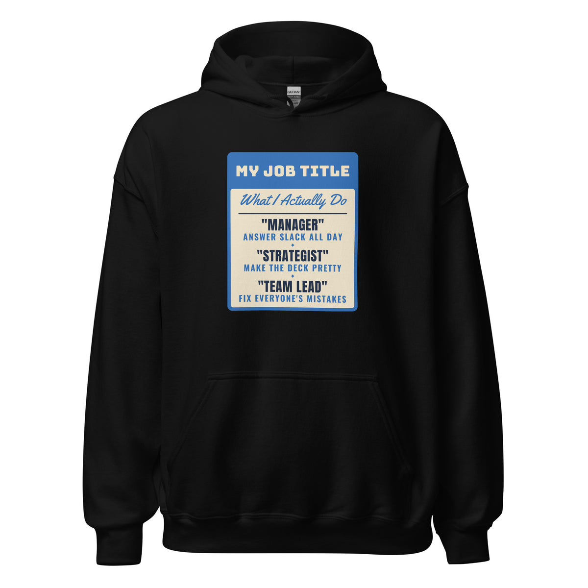 Fix Everyone's Mistakes Answer Slack All Day – Hoodie – Black