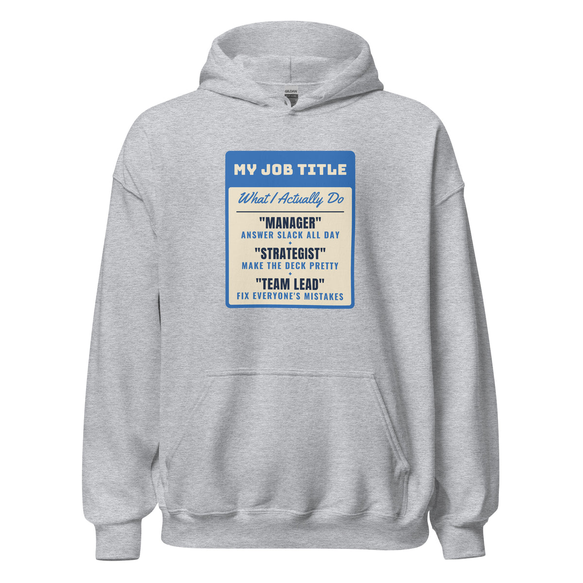 Fix Everyone's Mistakes Answer Slack All Day – Hoodie – Heather Grey