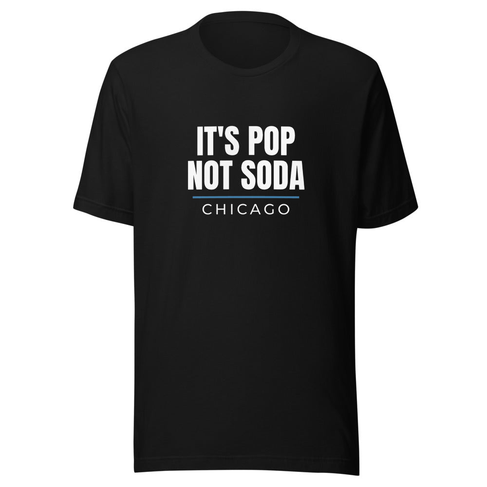 Black tee front with Chicago slogan print