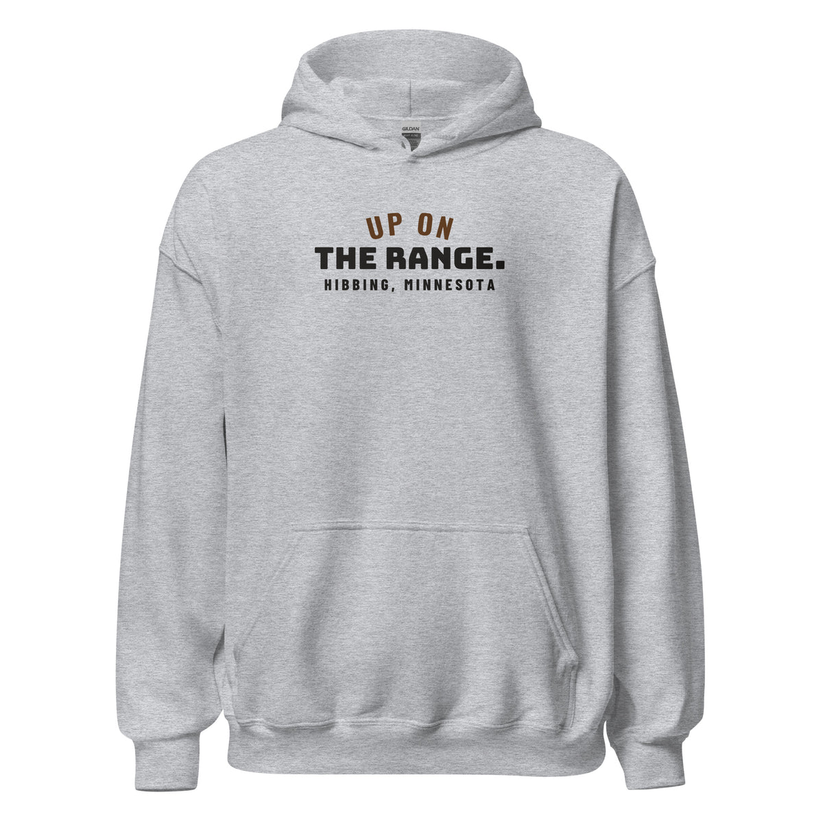 Hibbing Up On The Range. – Hoodie – Heather Grey
