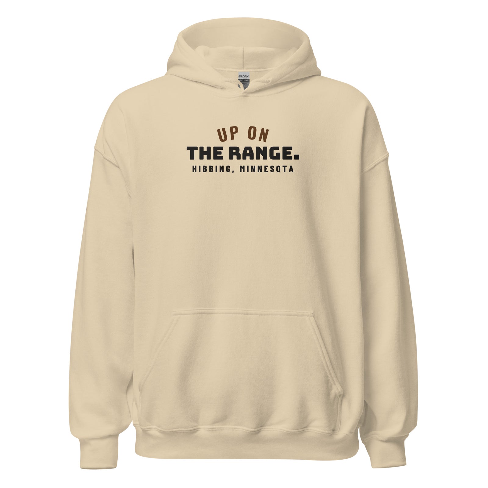 Hibbing Up On The Range. – Hoodie – Sand