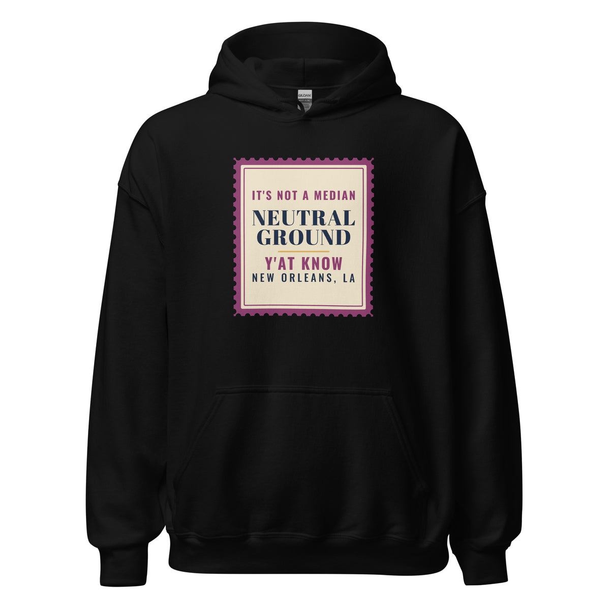 New Orleans It's Not a Median Neutral Ground – Hoodie – Black