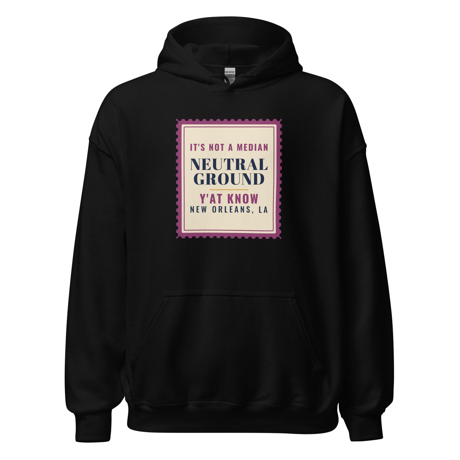New Orleans It's Not a Median Neutral Ground – Hoodie – Black