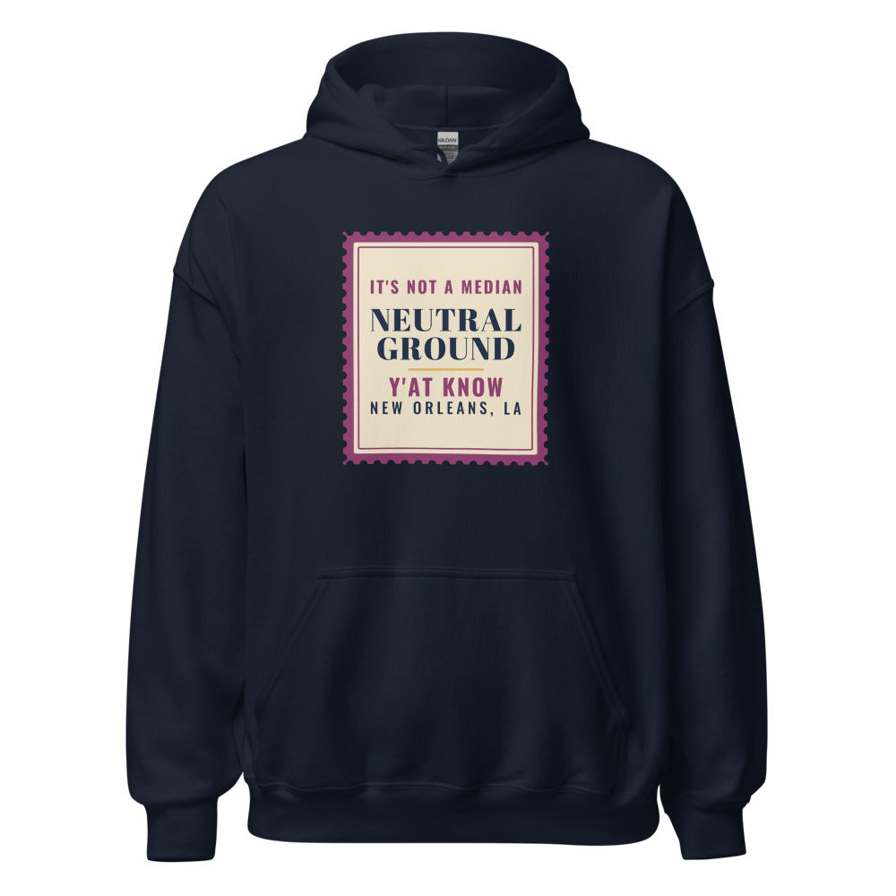 New Orleans It's Not a Median Neutral Ground – Hoodie – Navy