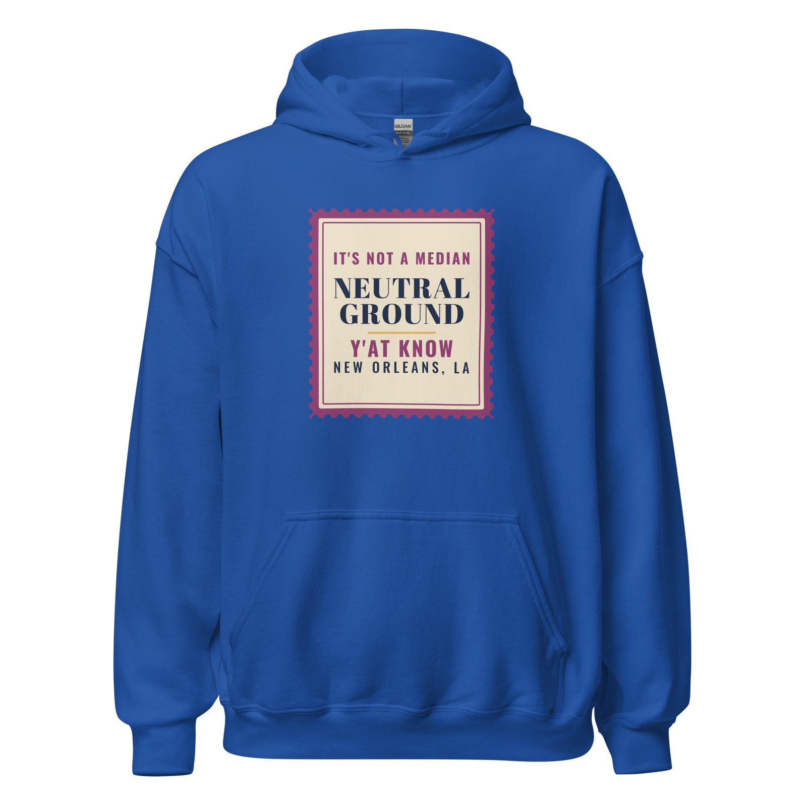 New Orleans It's Not a Median Neutral Ground – Hoodie – Royal