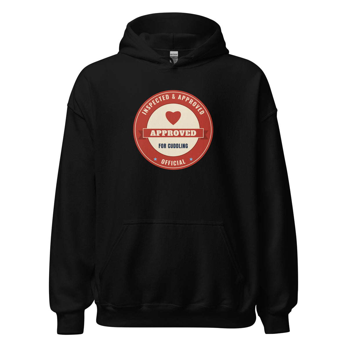 Inspected & Approved for Cuddling – Hoodie – Black