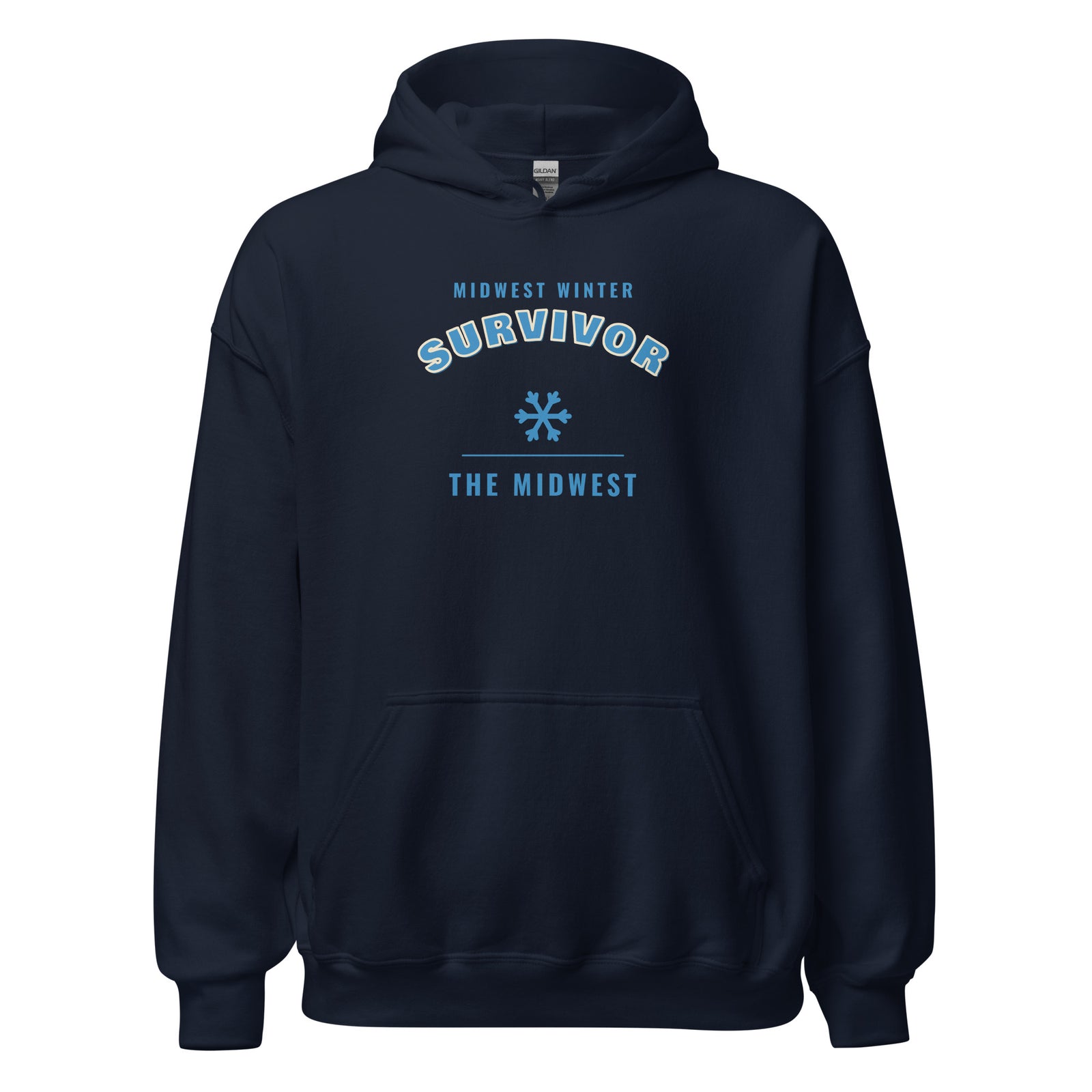 Midwest Winter Survivor – Hoodie – Navy