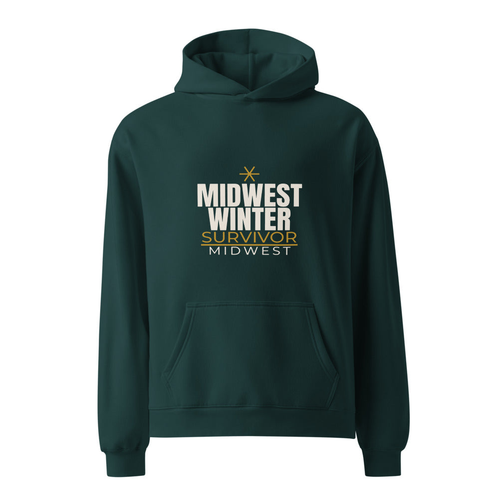 Hoodie Pine Green front
