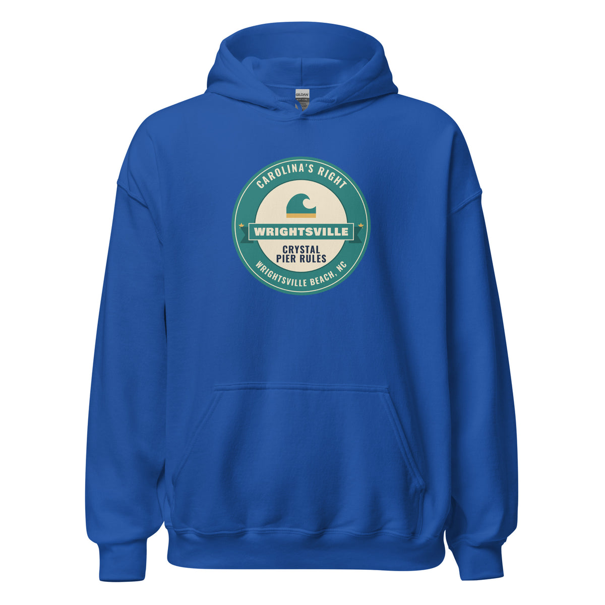 Wrightsville Beach Carolina's Right Crystal Pier Rules – Hoodie – Royal