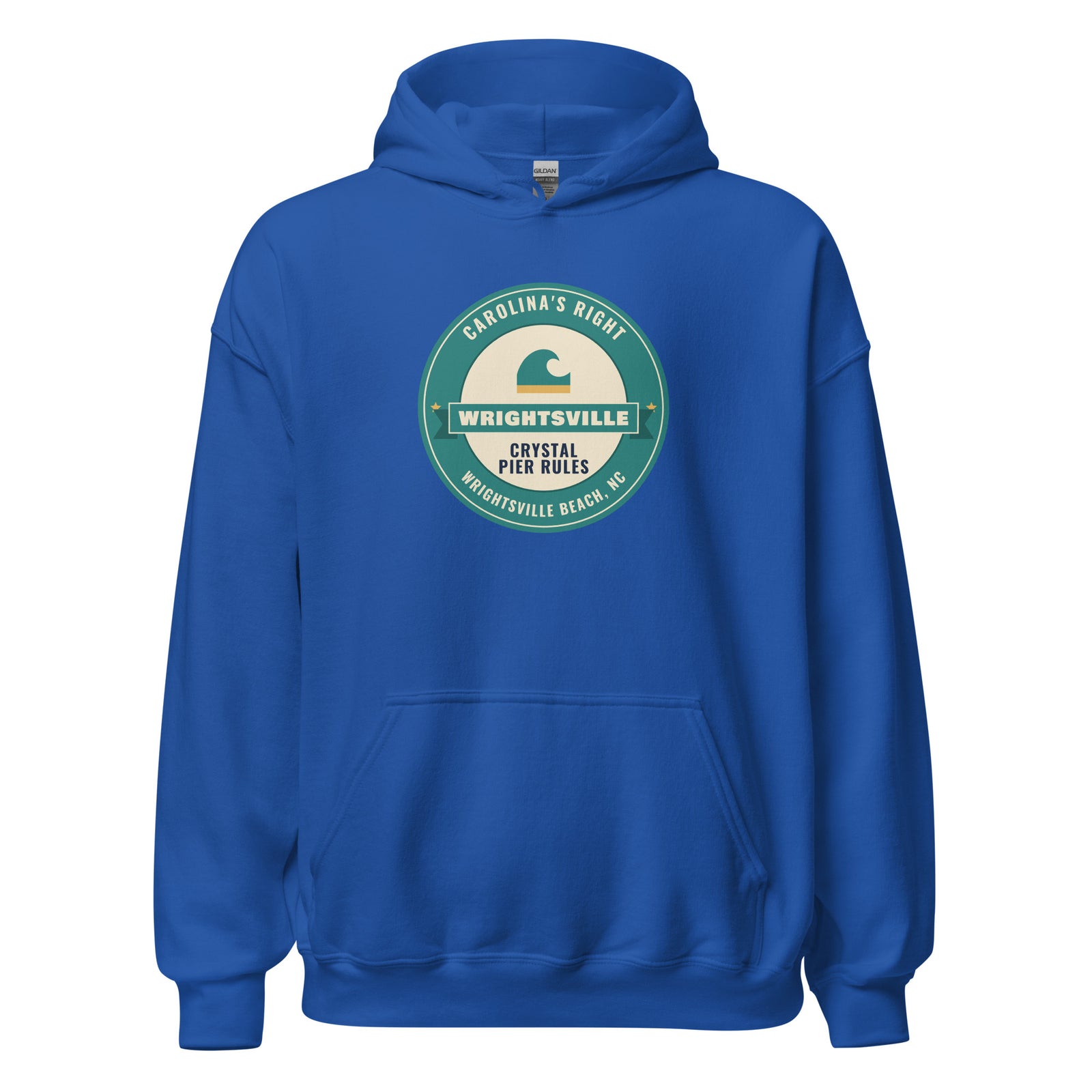 Wrightsville Beach Carolina's Right Crystal Pier Rules – Hoodie – Royal