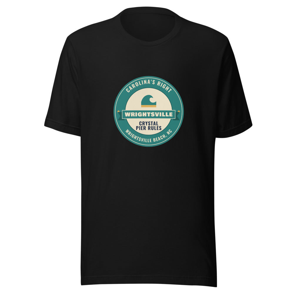 Wrightsville Beach Carolina's Right Crystal Pier Rules – Tee – Black