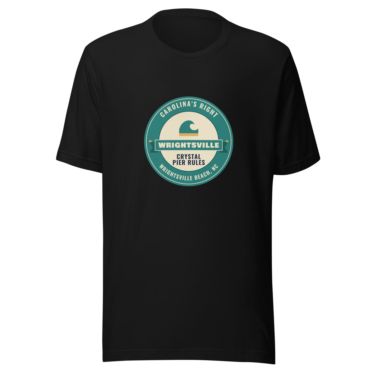 Wrightsville Beach Carolina's Right Crystal Pier Rules – Tee – Black