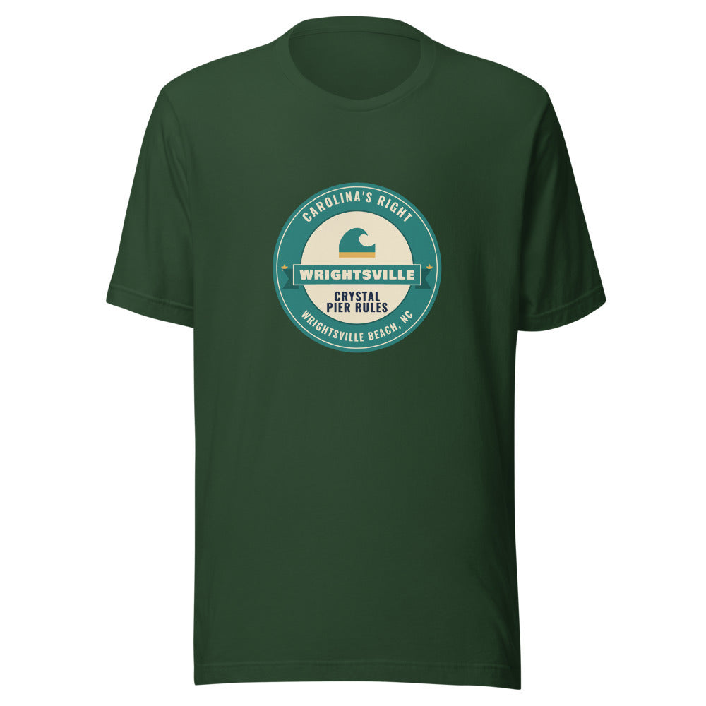 Wrightsville Beach Carolina's Right Crystal Pier Rules – Tee – Forest