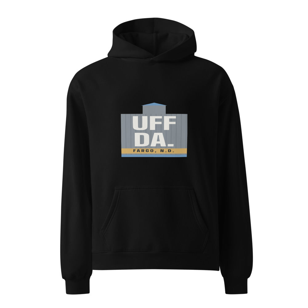 Fargo hoodie that says Uff Da.