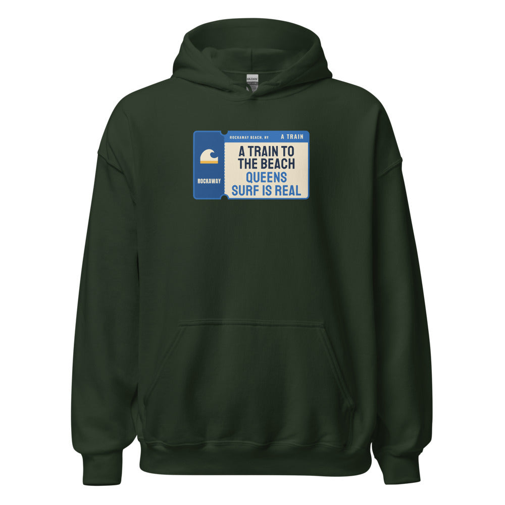 Rockaway Beach A Train to the Beach Queens Surf Is Real – Hoodie – Forest