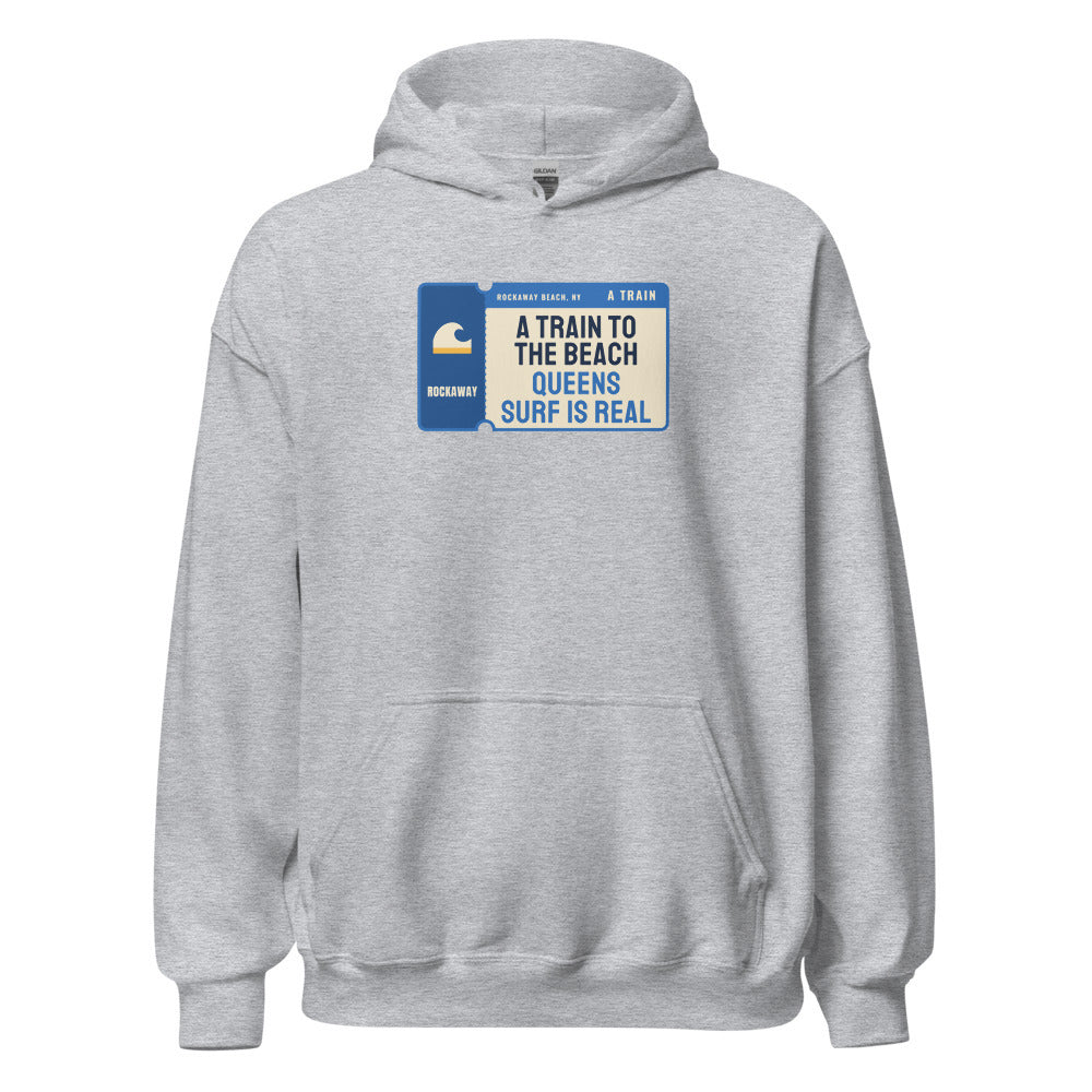 Rockaway Beach A Train to the Beach Queens Surf Is Real – Hoodie – Black