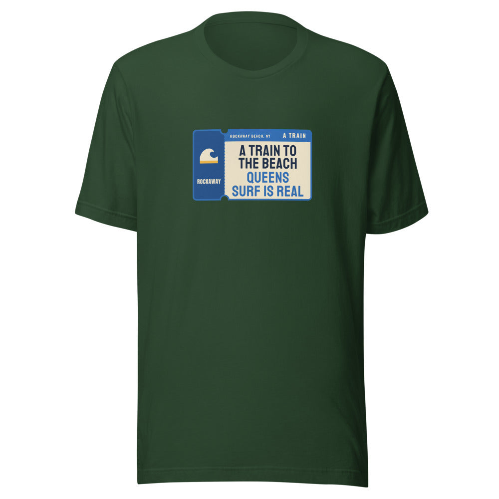 Rockaway Beach A Train to the Beach Queens Surf Is Real – Tee – Forest