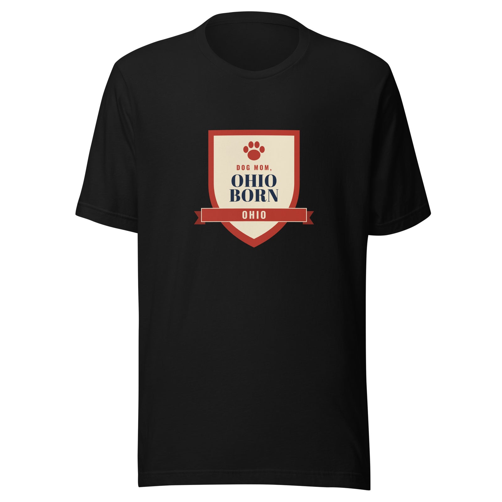 Dog Mom Ohio Born – Tee – Black